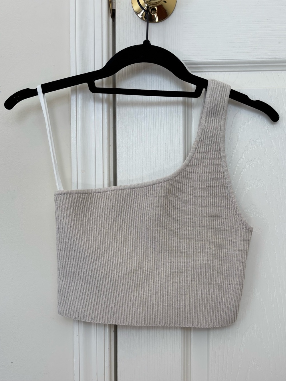 Aritzia Babaton Sculpt Knit One Shoulder Cropped Tank Top